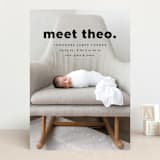 "Simple Statement" - Birth Announcements in Onyx by Erica Krystek - Front