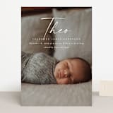 "Complete" - Birth Announcements in Linen by Kasia Labocki - Front