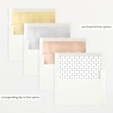"Sweet Simplicity" - Birth Announcements in White Linen by Erica Krystek - Envelope Liner Options