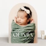 "Bold Introduction" - Birth Announcements in Natural by Ana Sharpe - Front
