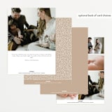 "Bold Introduction" - Birth Announcements in Natural by Ana Sharpe - Back of Card Options