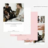 "Cuddle Bugs" - Birth Announcements in Blush by Lauren Chism - Back of Card
