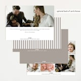 "Typeset" - Birth Announcements in Cotton by Megan Davis - Back of Card Options