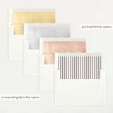 "Typeset" - Birth Announcements in Cotton by Megan Davis - Envelope Liner Options