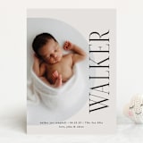 "Round" - Birth Announcements in Cream by Brianne Larsen - Front