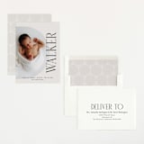 "Round" - Birth Announcements in Cream by Brianne Larsen - Assembled