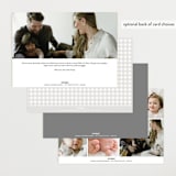"Frosted Frame" - Birth Announcements in Sugar by Jessica Williams - Back of Card Options