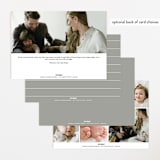 "Introducing" - Birth Announcements in Marble by Lea Delaveris - Back of Card Options