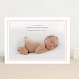 "Scalloped Border" - Birth Announcements in Baby Blush by Carolyn MacLaren - Front