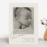 "Dashing" - Birth Announcements in Vanilla by Olivia Raufman - Front