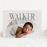 "Round" - Birth Announcements in Cream by Brianne Larsen - Front