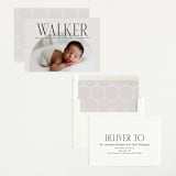"Round" - Birth Announcements in Cream by Brianne Larsen - Assembled
