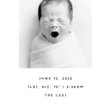 "Cursive" - Birth Announcements in Snow by AK Graphics - Close-Up