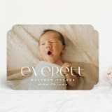 "Modern Name" - Birth Announcements in Linen by Erica Krystek - Front