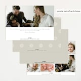 "Modern Name" - Birth Announcements in Linen by Erica Krystek - Back of Card Options