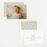 "Modern Name" - Birth Announcements in Linen by Erica Krystek - Assembled