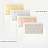 "Modern Name" - Birth Announcements in Linen by Erica Krystek - Envelope Liner Options