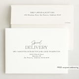 "refined" - Birth Announcements in Powder by Melissa Egan of Pistols - FREE Recipient Addressing