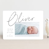 "Simply" - Birth Announcements in Noir by AK Graphics - Front