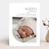 "Modern Arc" - Birth Announcements in Snow by Erin Deegan - Front