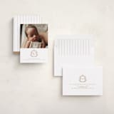 "Crested" - Birth Announcements in Fawn by mo kelley - Assembled