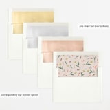 "Little Friends" - Birth Announcements in Buttercream by Vera Lim - Envelope Liner Options