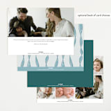 "Tied Together" - Birth Announcements in Mint by Paper Sun Studio - Back of Card Options