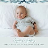 "Tied Together" - Birth Announcements in Mint by Paper Sun Studio - Detail