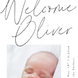 "Simply" - Birth Announcements in Noir by AK Graphics - Detail