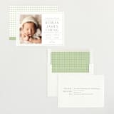 "Birth Stats Label" - Birth Announcements in Lime by Shirley Lin Schneider - Assembled