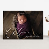 "Just Lovely" - Birth Announcements in Shell by Lea Delaveris - Front