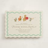 "Woodland Jamboree" - Birth Announcements in Sage by Jackie Crawford - Front