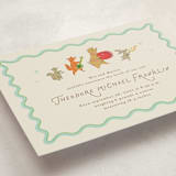 "Woodland Jamboree" - Birth Announcements in Sage by Jackie Crawford - Detail