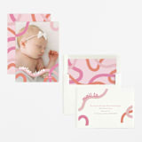 "Wiggle Worm" - Birth Announcements in Peach Sherbet by Lauren Chism - Assembled