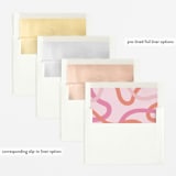 "Wiggle Worm" - Birth Announcements in Peach Sherbet by Lauren Chism - Envelope Liner Options