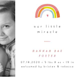 "Our Little Rainbow" - Birth Announcements in Bright by Pixel and Hank - Close-Up