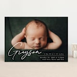 "Linear" - Birth Announcements in Frost by Everett Paper Goods - Front