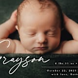 "Linear" - Birth Announcements in Frost by Everett Paper Goods - Detail