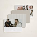 "bows and stripes" - Birth Announcements in Lagoon by Lori Wemple - Back of Card Options