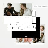 "Cursive" - Birth Announcements in Snow by AK Graphics - Back of Card Options