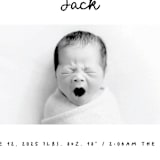 "Cursive" - Birth Announcements in Snow by AK Graphics - Detail