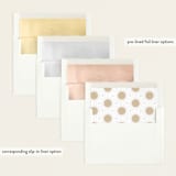"Big News" - Birth Announcements in Ivory by Maria Hilas-Louie - Envelope Liner Options