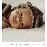 "Simple name" - Birth Announcements in Cotton by Stacey Meacham - Detail