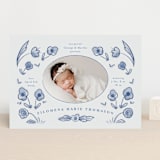 "Painted Flowers" - Birth Announcements in Delft Blue by Ani Somi - Front