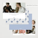 "Painted Flowers" - Birth Announcements in Delft Blue by Ani Somi - Back of Card Options