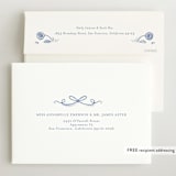 "Painted Flowers" - Birth Announcements in Delft Blue by Ani Somi - FREE Recipient Addressing
