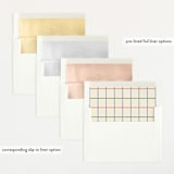 "Framework" - Birth Announcements in Halo by Baumbirdy - Envelope Liner Options