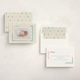 "Wavy Pastel Frame" - Birth Announcements in Cream by Baumbirdy - Assembled