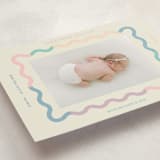 "Wavy Pastel Frame" - Birth Announcements in Cream by Baumbirdy - Detail