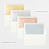 "Linen frame" - Birth Announcements in Powder by Lea Delaveris - Envelope Liner Options